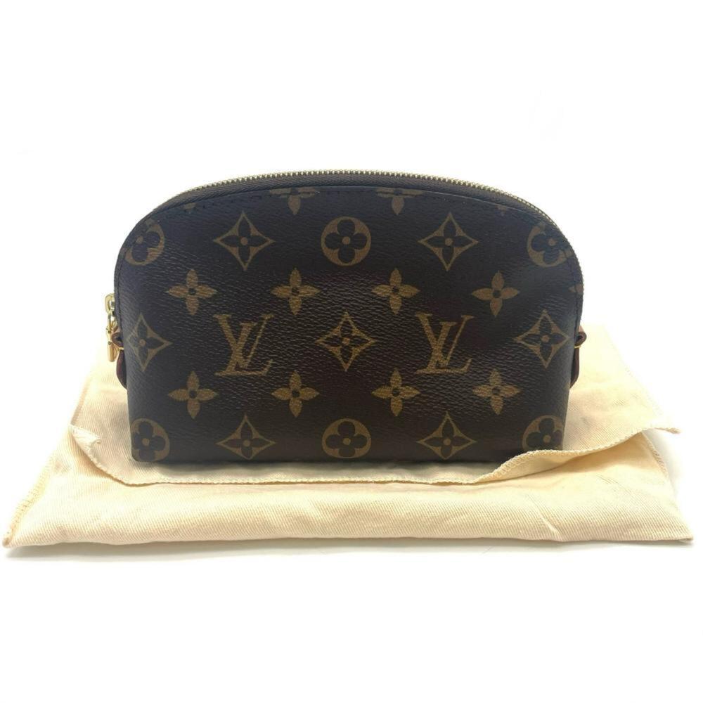 LOUIS VUITTON Authentic Brown Monogram Canvas Pochette Pouch - Picture 8 of 8